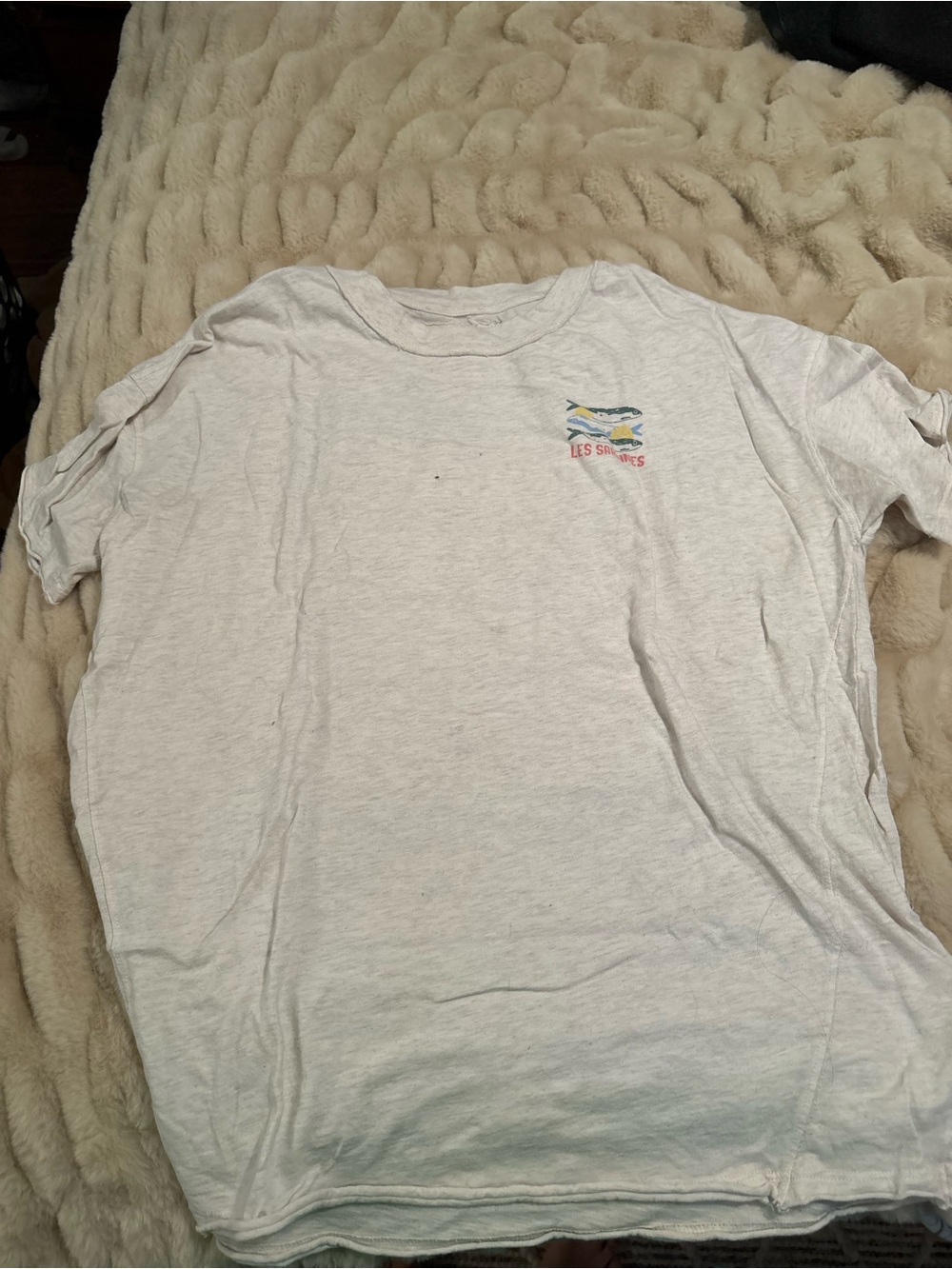 aerie Light Gray Kids Tee with Small Surf Logo